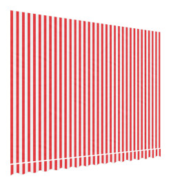 Tissu de remplacement pour auvent rayures rouges et blanches
