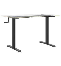 Cadre de bureau debout noir (94-135)x60x(70-114) cm acier