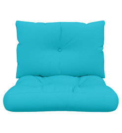 Coussins de palette 2 pcs turquoise tissu Oxford