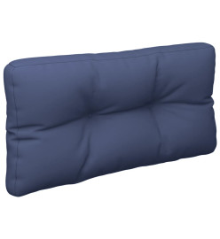 Coussin de palette bleu marine 80x40x12 cm tissu