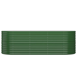 Lit surélevé de jardin Acier enduit de poudre 224x80x68 cm Vert