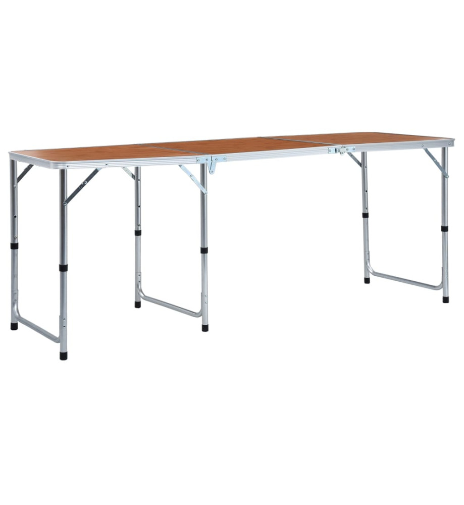 Table pliable de camping Aluminium 180x60 cm