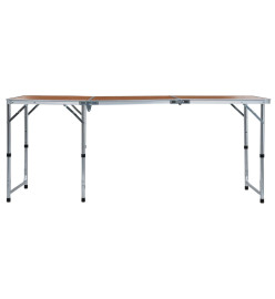 Table pliable de camping Aluminium 180x60 cm