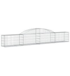 Paniers à gabions arqués 30 pcs 300x30x40/60 cm fer galvanisé