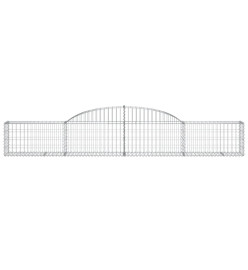 Paniers à gabions arqués 30 pcs 300x30x40/60 cm fer galvanisé