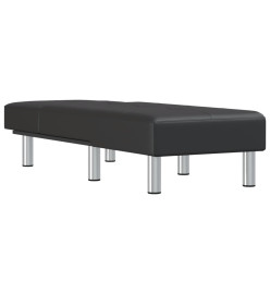 Chaise longue noir similicuir