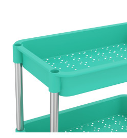 Chariot de cuisine 5 niveaux Turquoise 42x29x128 cm Fer et ABS