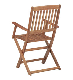 Chaises pliables de jardin 6 pcs avec coussins Bois d'acacia