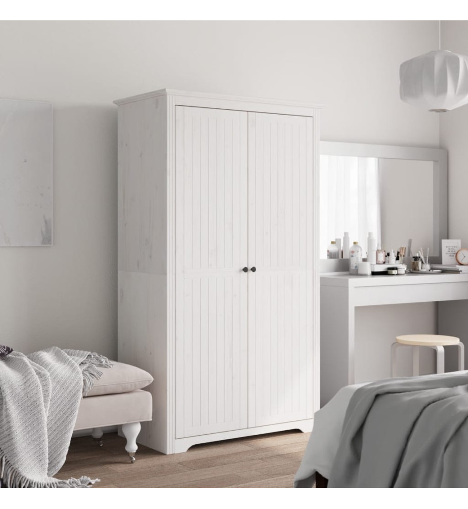 Garde-robe BODO blanc 101x52x176,5 cm bois massif de pin