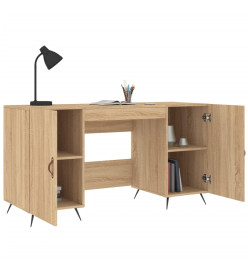 Bureau chêne sonoma 140x50x75 cm bois d'ingénierie