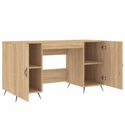 Bureau chêne sonoma 140x50x75 cm bois d'ingénierie