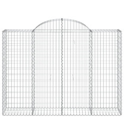 Paniers à gabions arqués 50 pcs 200x50x140/160 cm Fer galvanisé