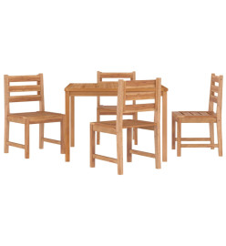 Ensemble à dîner de jardin 5 pcs Bois de teck massif