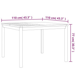 Ensemble à dîner de jardin 5 pcs Bois de teck massif