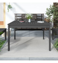 Table de jardin gris 121x82,5x76 cm bois massif de pin