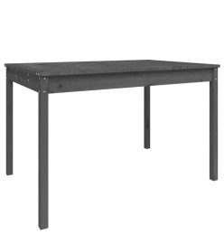 Table de jardin gris 121x82,5x76 cm bois massif de pin