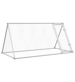 Cage pour poules argenté 200x105x91 cm acier galvanisé