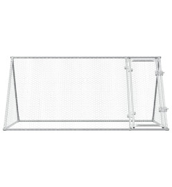 Cage pour poules argenté 200x105x91 cm acier galvanisé