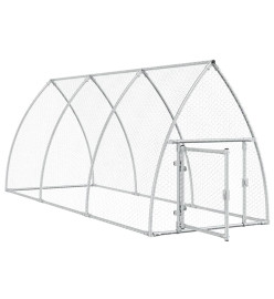 Cage pour poules argenté 300x105x120 cm acier galvanisé