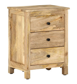 Table de chevet 45x35x60 cm Bois de manguier solide