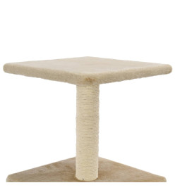 Arbre à chat avec griffoirs en sisal 55 cm Beige