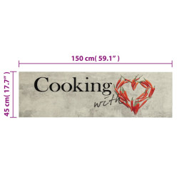 Tapis de cuisine lavable imprimé de piment Cooking 45x150 cm