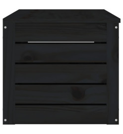 Boîte de rangement Noir 109x36,5x33 cm Bois massif de pin