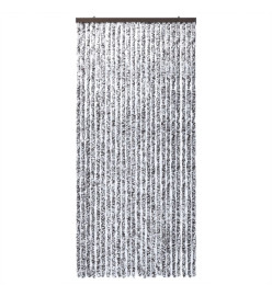 Rideau anti-mouches marron et beige 100x200 cm chenille