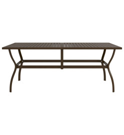 Table de jardin Marron 190x80x72 cm Acier