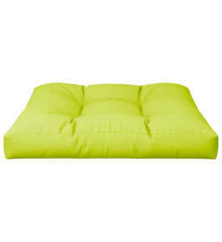 Coussin de palette vert brillant 70x70x12 cm tissu