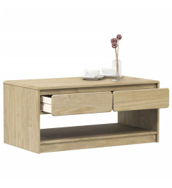 Table basse SAUDA chêne 99x55x45 cm bois de pin massif