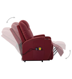 Fauteuil de massage Rouge bordeaux Similicuir