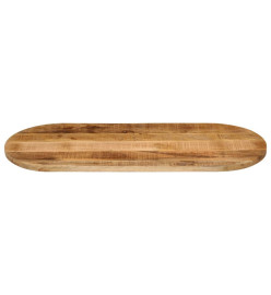 Dessus de table 100x40x3,8cm ovale bois massif de manguier brut