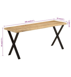 Banc avec bord vivant 105 cm bois de manguier massif