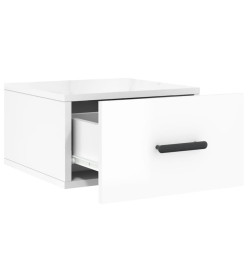 Tables de chevet murales 2 pcs blanc brillant 35x35x20 cm