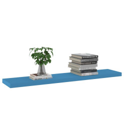 Étagère murale flottante Bleu 120x23,5x3,8 cm MDF