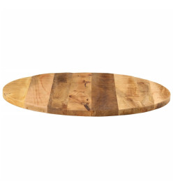 Dessus de table Ø 90x2,5 cm rond bois massif de manguier brut