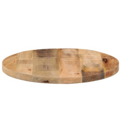 Dessus de table Ø 60x3,8 cm rond bois massif de manguier brut