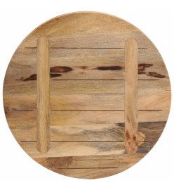 Dessus de table Ø 60x3,8 cm rond bois massif de manguier brut