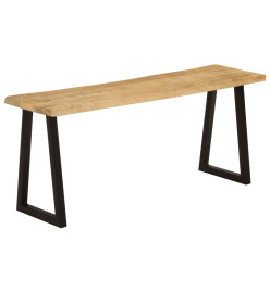 Banc avec bord vivant 105 cm bois de manguier massif