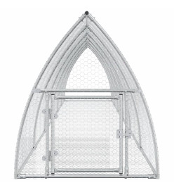 Cage à lapin argenté 600x105x120 cm acier galvanisé