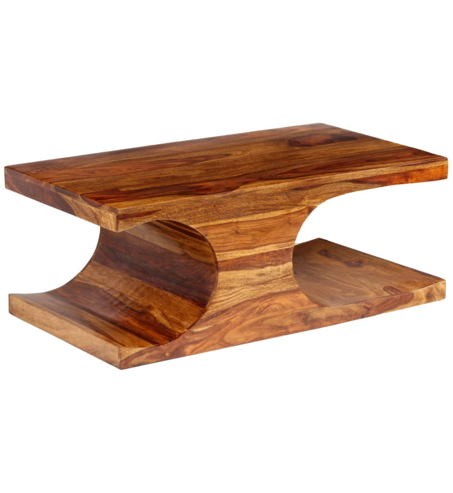 Table basse Bois massif de Sesham 90 x 50 x 35 cm