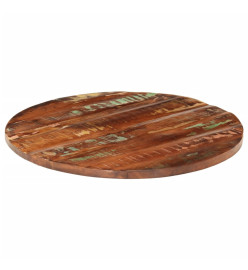 Dessus de table Ø 70x3,8 cm rond bois massif de récupération