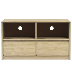 Meuble TV SAUDA chêne 99x43x55 cm bois de pin massif