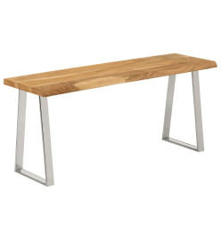 Banc avec bord vivant 105 cm bois d'acacia massif