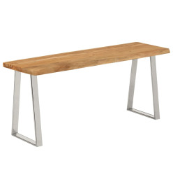 Banc avec bord vivant 105 cm bois d'acacia massif