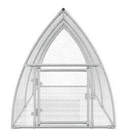 Cage à lapin argenté 300x105x120 cm acier galvanisé