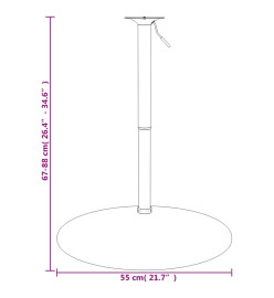 Base de table de bar 45x90 cm acier chromé