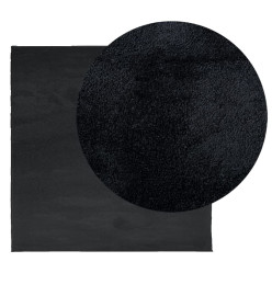 Tapis OVIEDO à poils courts noir 120x120 cm