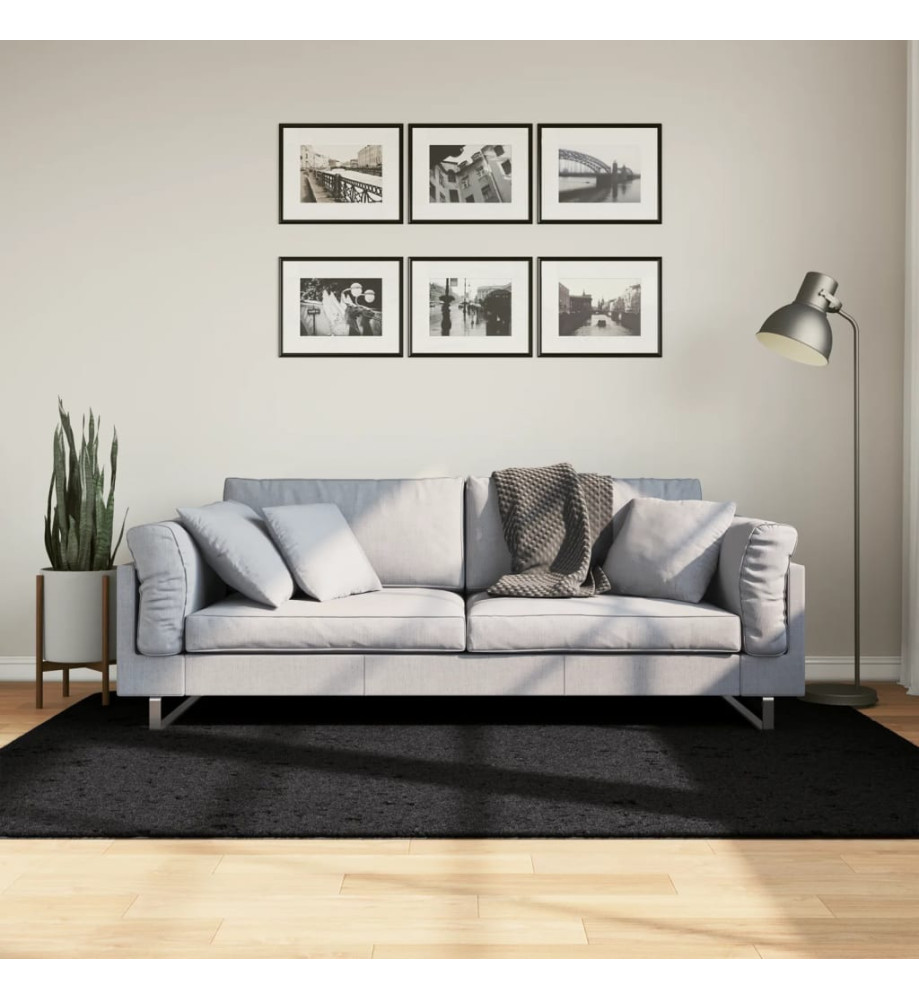 Tapis OVIEDO à poils courts noir 140x200 cm Tapis OVIEDO à poils courts noir 140x200 cm